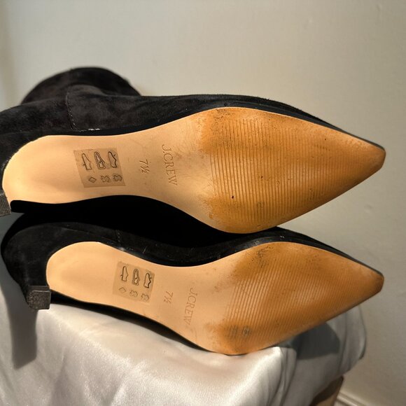 J.CREW Black Suede Knee-High Boots – Size 7.5 - Picture 3 of 10